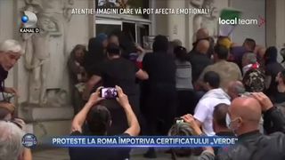 Proteste la Roma împotriva certificatului ”verde”