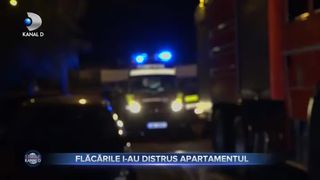 Flăcările i-au distrus apartamentul