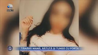 T&acirc;nără mamă, bătută și tunsă cu forța