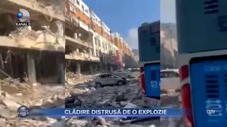 Cladire distrusa de o explozie