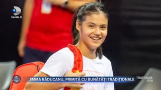 Emma Răducanu, primită cu bunătăți tradiționale