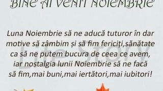 Mesaje pentru luna noiembrie 2021: Felicitări frumoase pentru reţelele sociale