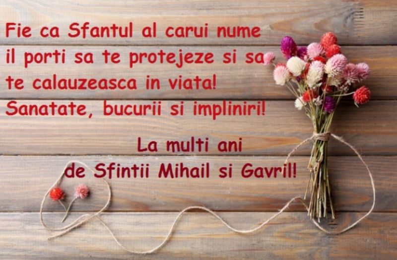 Mesaje, urări şi felicitări de Sf. Mihail şi Gavril 2021: La mulţi ani Mihai, Gabriel, Mihaela, Gabriela şi Gabi!