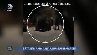 Bătaie &icirc;n parcarea unui supermarket