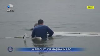 La pescuit cu mașina &icirc;n lac