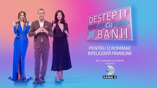Vladimir Drăghia și Grațiela Teohari Duban prezintă “Deștepți cu banii”, la Kanal D. Emisiunea are premiera duminică, 7 noiembrie, de la ora 15:00