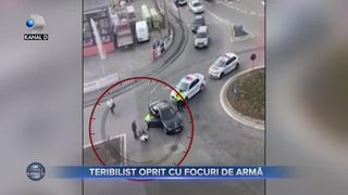 Teribilist oprit cu focuri de arma