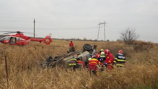 Accident rutier grav. A fost solicitat elicopterul SMURD