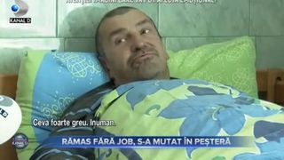 A ajuns să doarmă într-o grotă din Apuseni