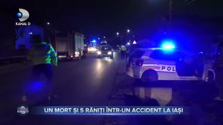 Un mort și cinci răniți într-un accident la Iași