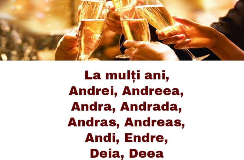 Mesaje de Sf. Andrei 2021. Urări şi felicitări cu La mulţi ani Andrei, Andreea şi Andra!