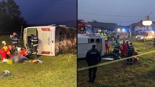 VIDEO | Plan Roșu de intervenție în Bistrița-Năsăud. O persoană a decedat, iar alte 14 au fost rănite după ce o cisternă cu motorină s-a izbit de un autocar cu pasageri