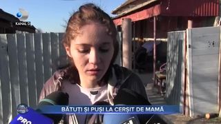 Bătuți și puși la cerșit de mamă