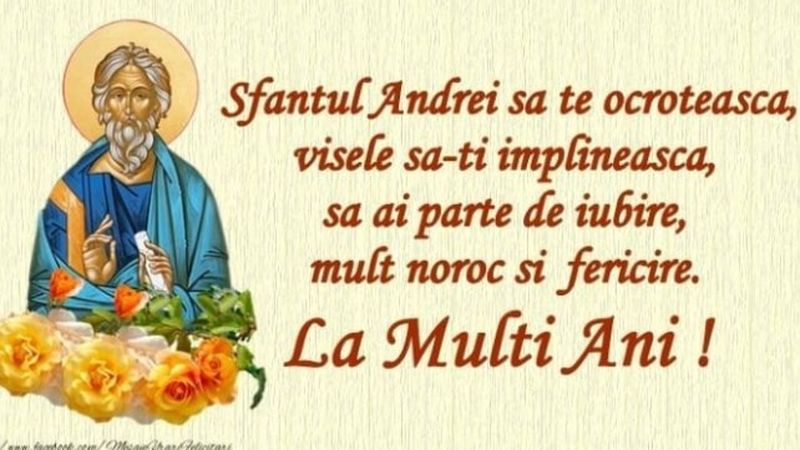 Urări de Sf. Andrei 2021: Mesaje şi felicitări pentru Andrei şi Andreea