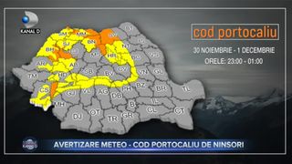 Avertizare meteo-cod portocaliu de ninsori