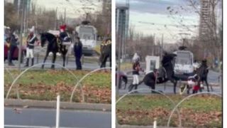 VIDEO | Moment devenit viral surprins la parada de 1 Decembrie! Un jandarm cade de pe cal