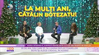 Cătălin Botezatu aniversat la "Teo Show"