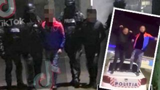 VIDEO | Anchetă după ce doi adolescenţi din Vrancea s-au urcat pe o autospecială a Poliţie. Au postat totul pe TikTok