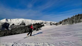 Strat de zăpadă de jumătate de metru la munte