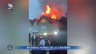 Incendiu pornit de la o baterie