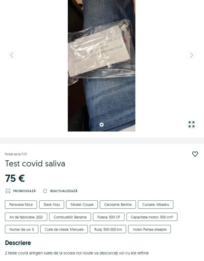 test salivă