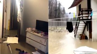 Case și gospodării distruse de viitură în Azuga. Oamenii au fost evacuați din locuințe cu 2 săptămâni înainte de Crăciun