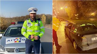Un ofițer al Poliției din Constanța, aflat în afara programului de lucru, a staționat în trafic un şofer care conducea beat o maşină fără cauciucuri