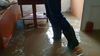 VIDEO| Case distruse de inundații în mai multe localităţi, maşini luate de viitură, după ploile torenţiale, în Dâmboviţa