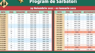 Program Sun plaza sărbători