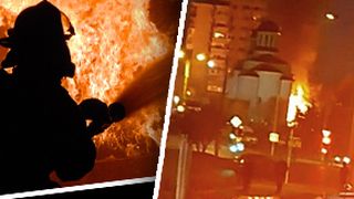 VIDEO | Incendiu puternic la Biserica de la Doamna Ghica din Capitală