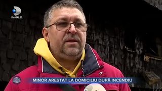 Minor arestat la domiciliu după incendiu