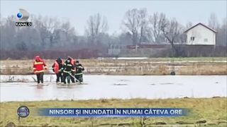 Ninsori și inundații în numai câteva ore