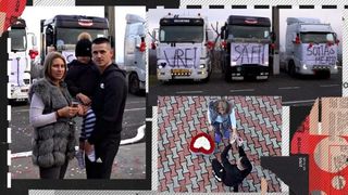 Cerere în căsătorie inedită. Un bărbat s-a folosit de trei TIR-uri pentru a-și cere iubita