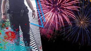 VIDEO | Un bărbat este filmat în timp ce trage cu pistolul înspre un bloc de locuințe, în noaptea de Revelion: „Numai săracii aruncă cu petarde”