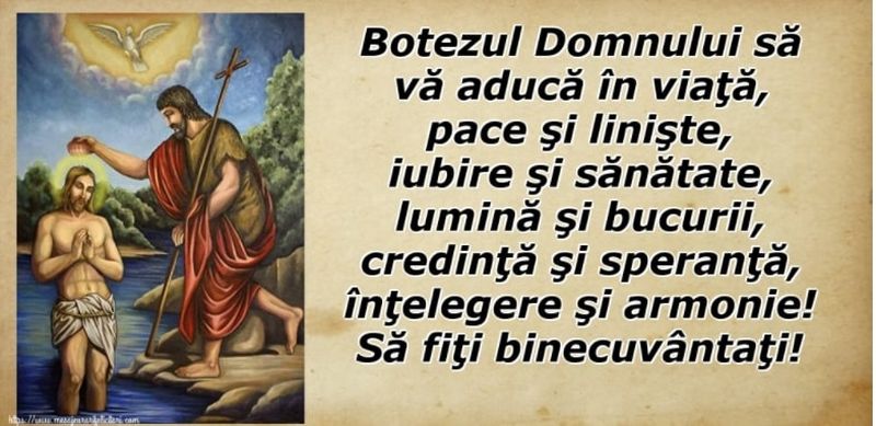 Mesaje, urări și felicitari de Bobotează 2022