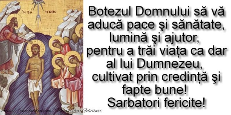 Mesaje, urări și felicitari de Bobotează 2022