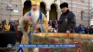 &Icirc;PS Teodosie, discurs unic de pe cisternă