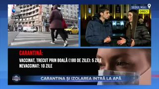 Carantina și izolarea intră la apă