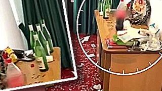 VIDEO | Cameră de hotel, distrusă de turiști