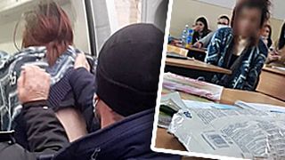 VIDEO | Imagini șocante! O adolescentă vizibil tulburată a avut nevoie de ajutorul medicilor şi poliţiştilor, după ce a greşit liceul unde învaţă