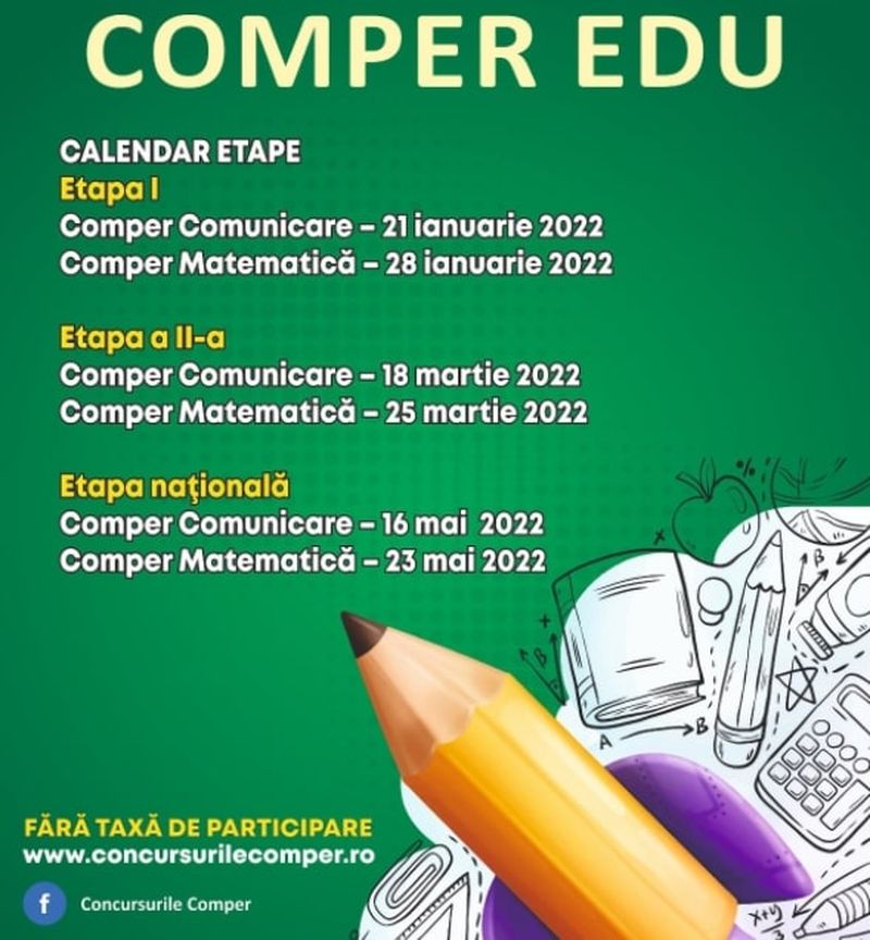 COMPER 2022: Calendarul examenelor la Română şi Matematică