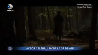 Actor celebru, mort la 37 de ani