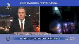Reporter lovit de un SUV în direct