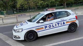 accident rutier hunedoara mașină de poliție