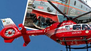 VIDEO | Fetiță de 13 ani, lovită de o locomotivă în gara Bacău. A fost transferată cu elicopterul la Iași