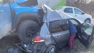 Fiul unui cunoscut om de afaceri din Gorj s-a urcat cu cel mai puternic bolid din lume pe o altă mașină din trafic - FOTO