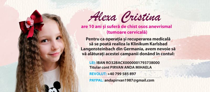 alexa pîrvan giurgiu are nevoie de ajutor