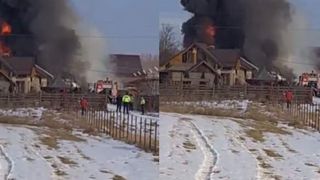 Incendiu de proporții la un parc de dezmembrări auto din Neamț