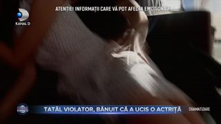 Tatăl violator, bănuit că a ucis o actriță