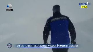 24 De turiști blocați de viscol &icirc;n Munții Bucegi